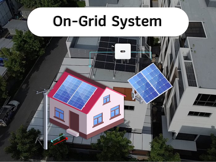 แผนภาพระบบโซลาร์เซลล์ On-Grid